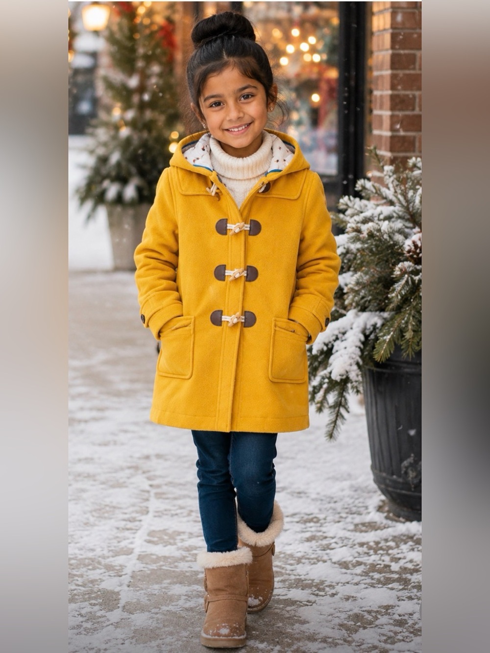 Mini Boden Yellow Coat